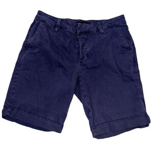 Sanctuary x Anthropologie High Waisted Women Bermuda Shorts Navy Size 27 Petite